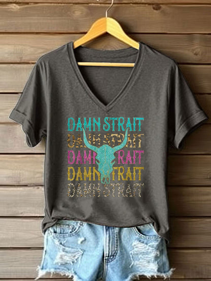 Women's Damn Strait Country Music Fan T-shirt