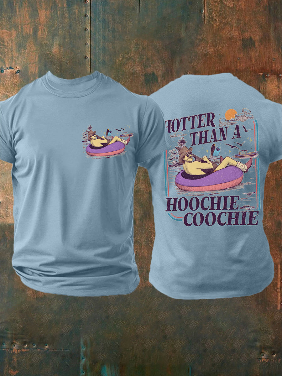 Men's Vintage Hotter Than A Hoochie Coochie Casual Tee