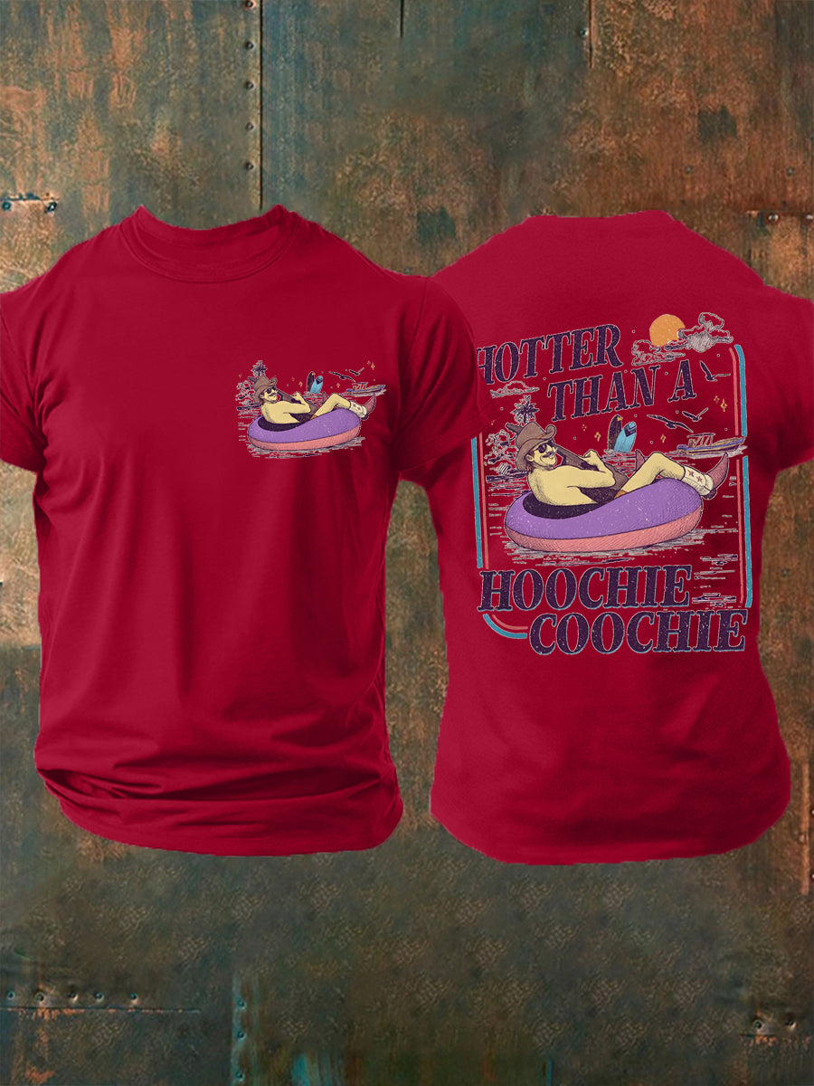 Men's Vintage Hotter Than A Hoochie Coochie Casual Tee