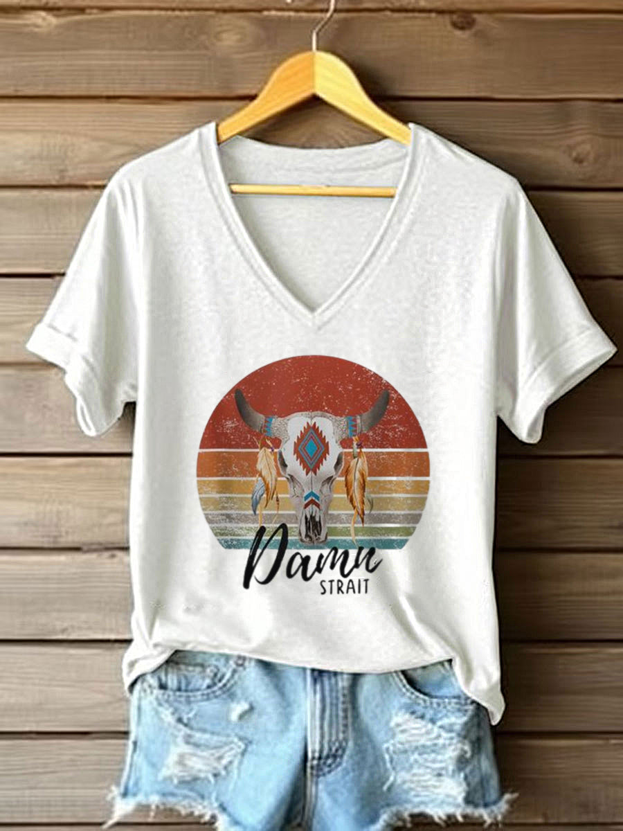 Women's Damn Strait Country Music Fan Short Sleeve T-Shirt
