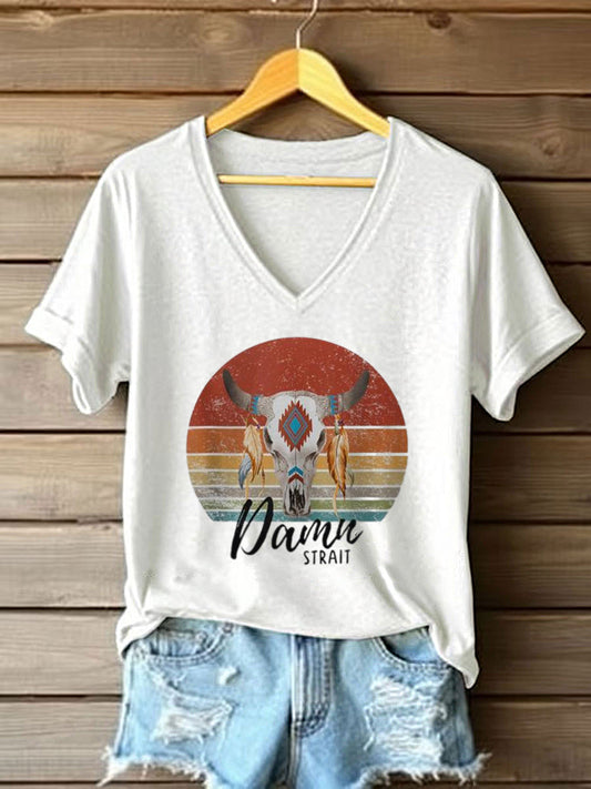 Women's Damn Strait Country Music Fan Short Sleeve T-Shirt
