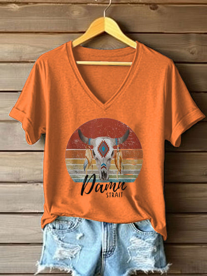 Women's Damn Strait Country Music Fan Short Sleeve T-Shirt