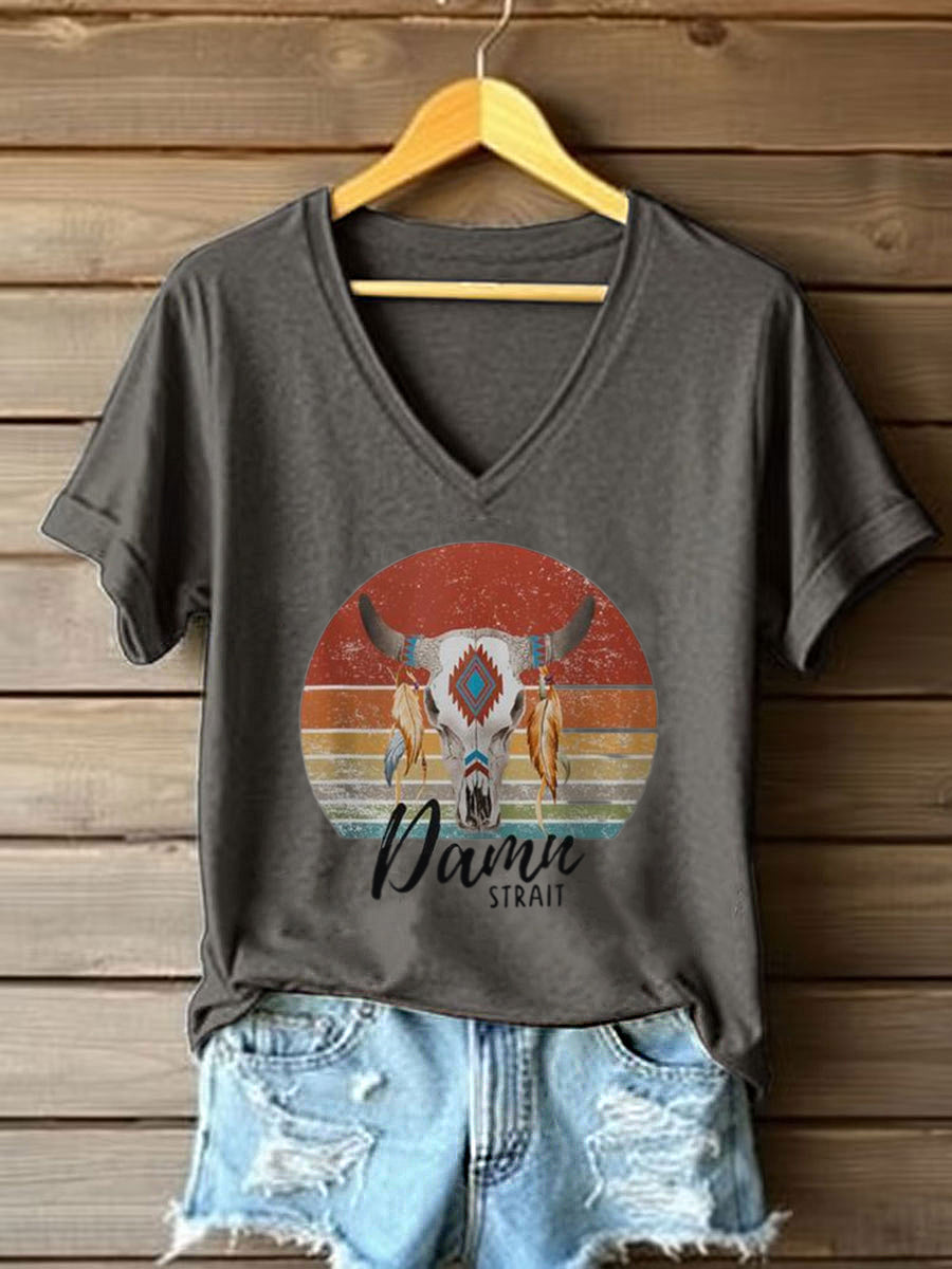 Women's Damn Strait Country Music Fan Short Sleeve T-Shirt