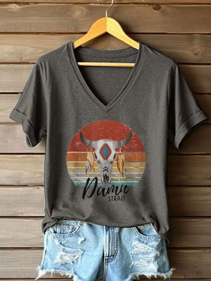 Women's Damn Strait Country Music Fan Short Sleeve T-Shirt