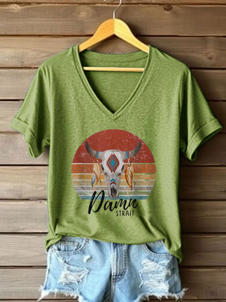 Women's Damn Strait Country Music Fan Short Sleeve T-Shirt