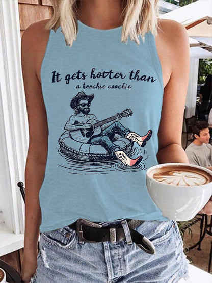 Women's Hotter Than A Hoochie Coochie Summer Beach Relaxation Casual Vest