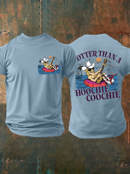 Men's Hotter Than A Hoochie Coochie Summer Beach Relaxation Casual Tee