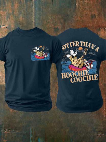 Men's Hotter Than A Hoochie Coochie Summer Beach Relaxation Casual Tee
