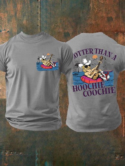 Men's Hotter Than A Hoochie Coochie Summer Beach Relaxation Casual Tee