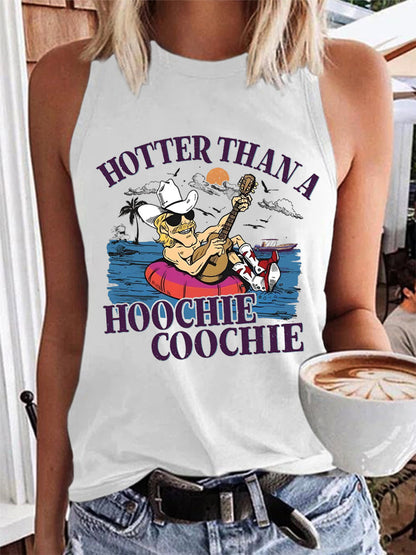 Women's Hotter Than A Hoochie Coochie Summer Beach Relaxation Casual Vest