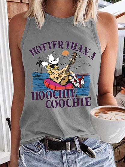 Women's Hotter Than A Hoochie Coochie Summer Beach Relaxation Casual Vest