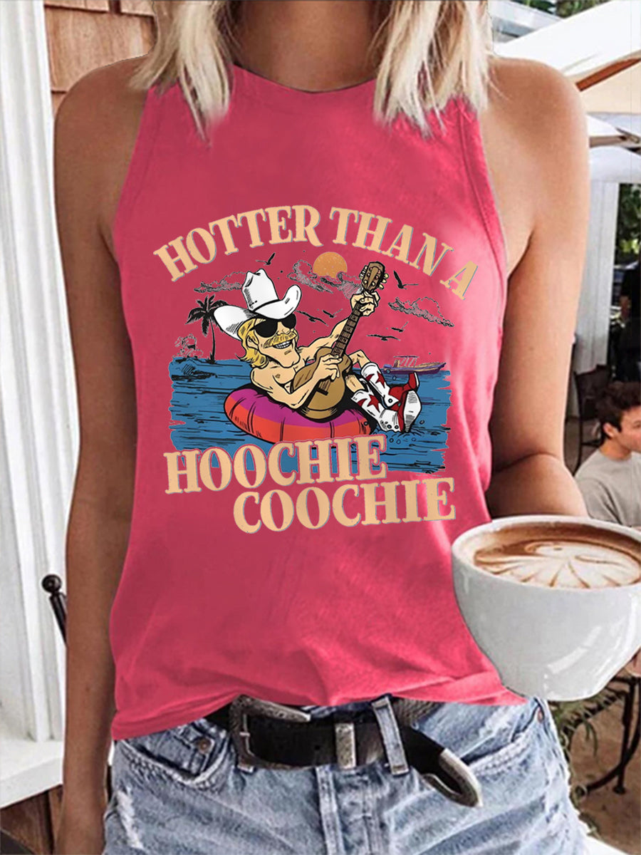 Women's Hotter Than A Hoochie Coochie Summer Beach Relaxation Casual Vest