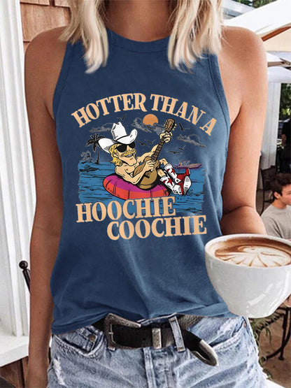 Women's Hotter Than A Hoochie Coochie Summer Beach Relaxation Casual Vest