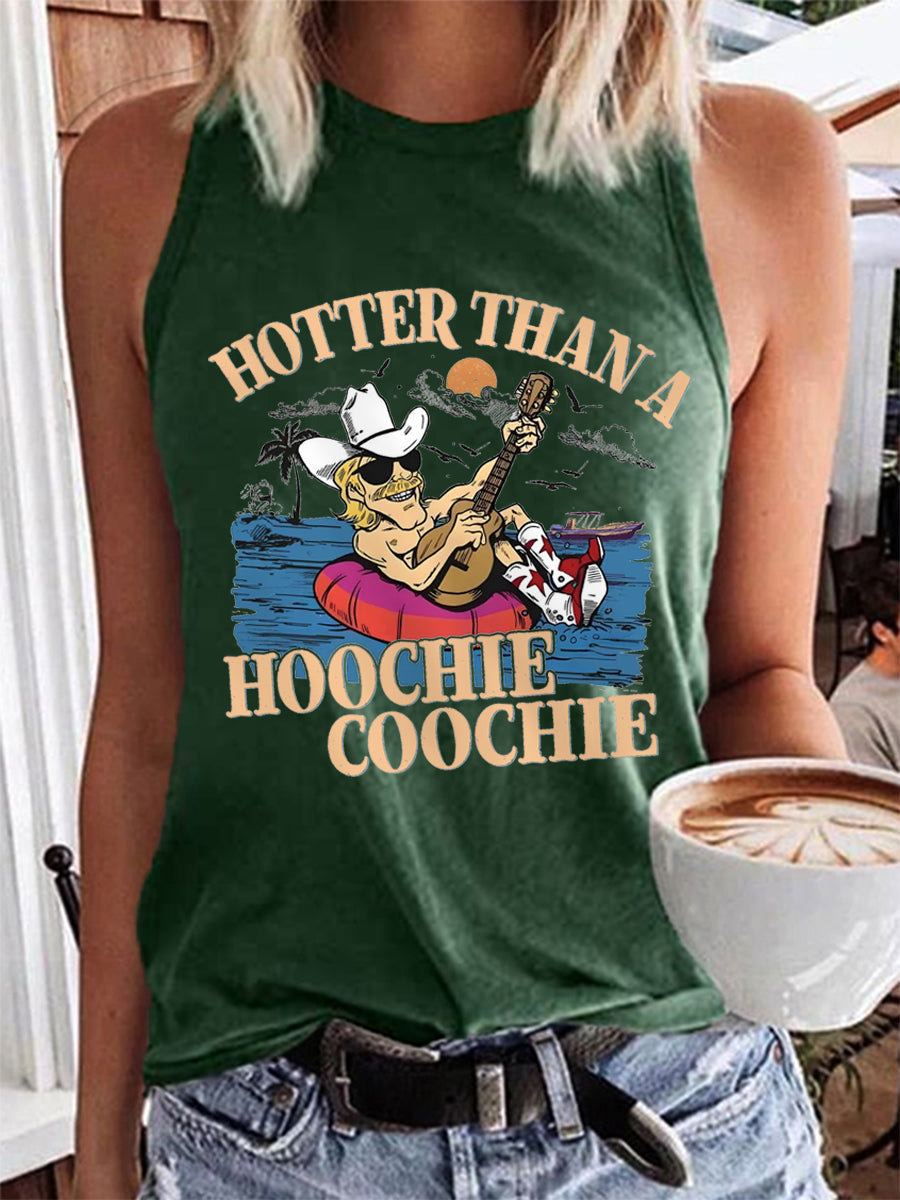 Women's Hotter Than A Hoochie Coochie Summer Beach Relaxation Casual Vest