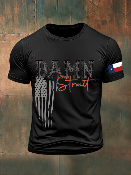 Men's Country Music George Strait Printed T-shirt