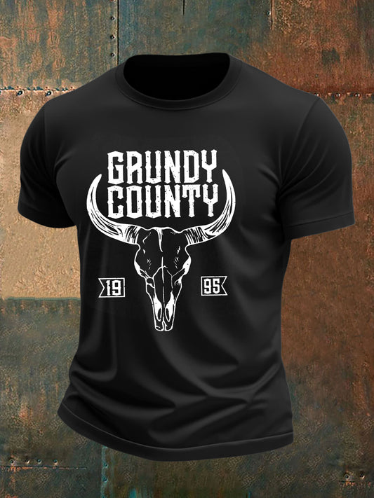 Men's Country Music Printed T-shirt