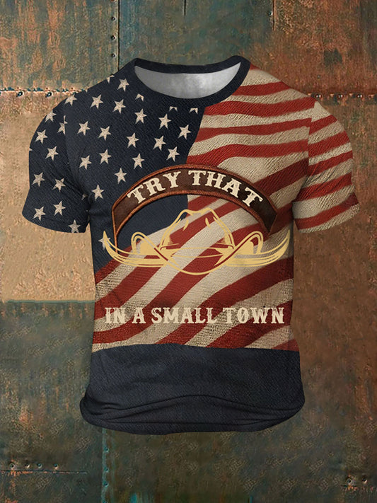 Men's Try That In A Small Town Printed T-shirt