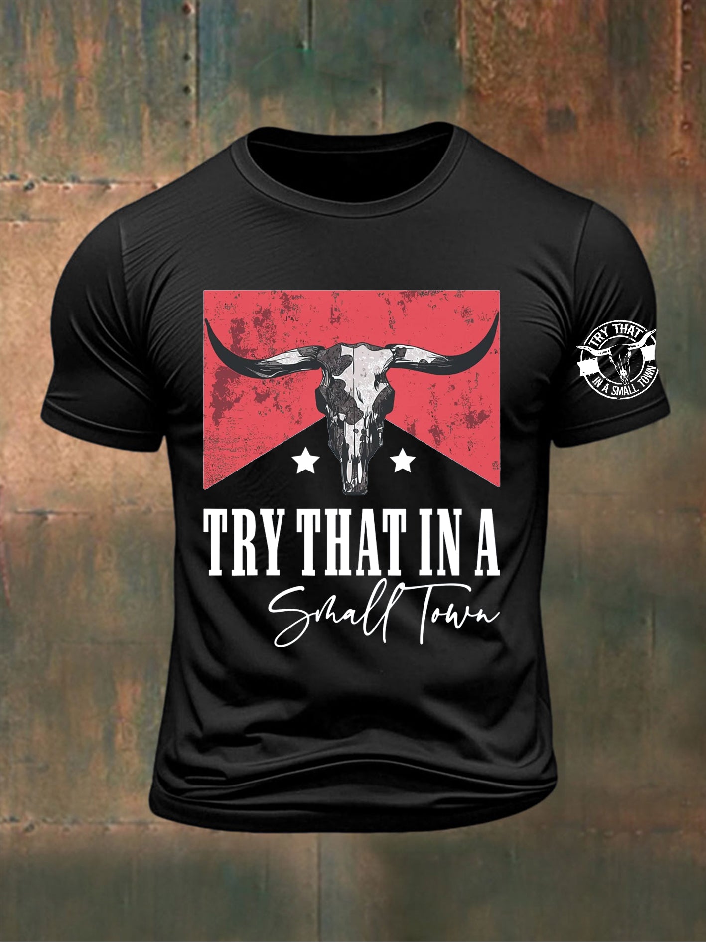 Men's Country Music Printed T-shirt