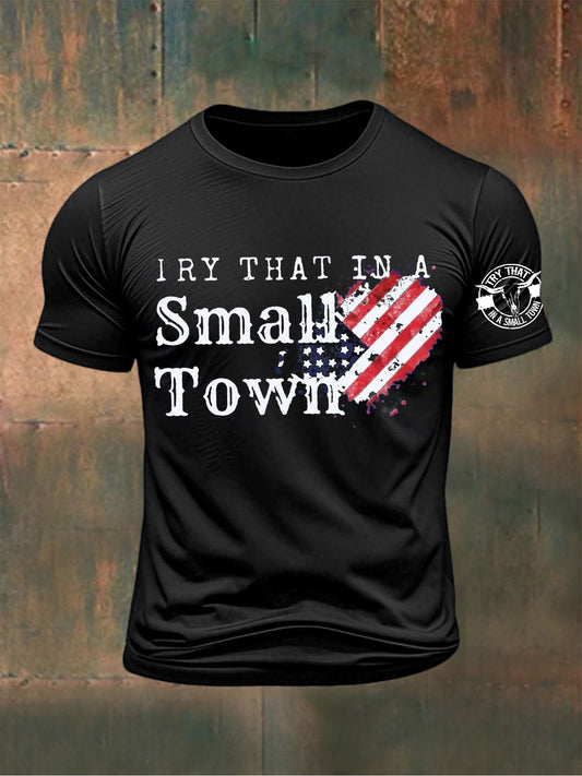Men's Country Music Printed T-shirt