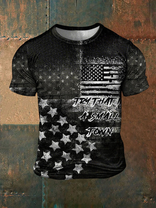Men's Try That In A Small Town Printed T-shirt