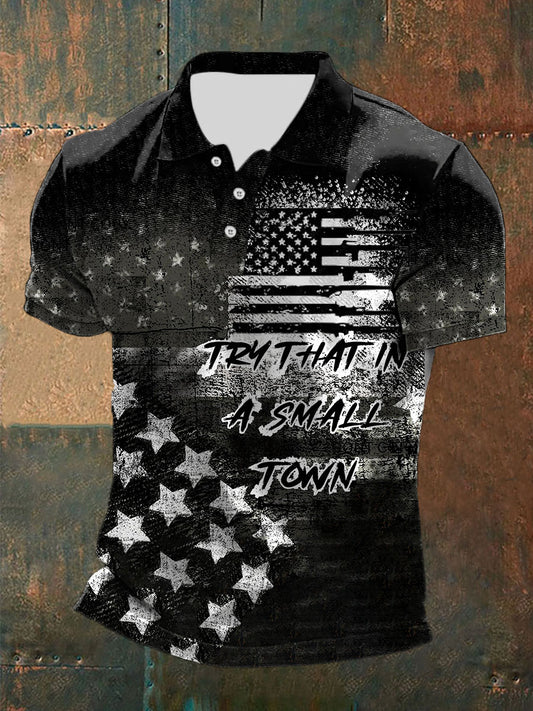 Men's Try That In A Small Town Printed Shirt