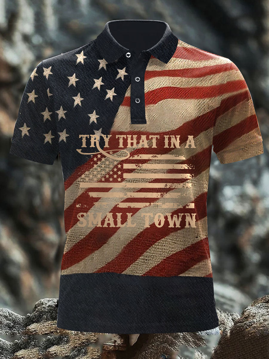 Men's Try That In A Small Town Printed Shirt