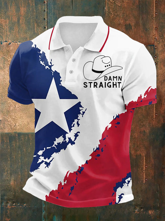 Men's Damn Straight Country Music Printed Shirt