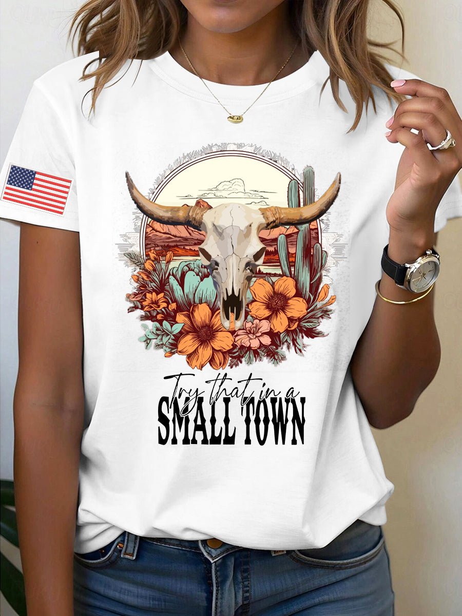Men's Country Music Printed T-shirt