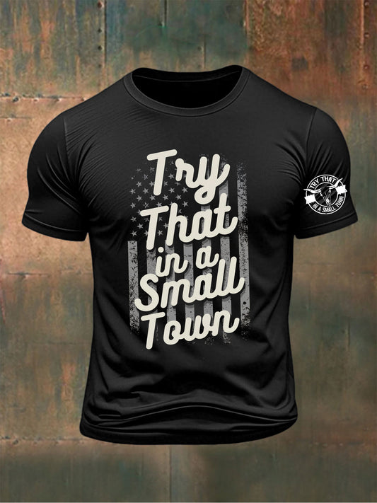 Men's Country Music Printed T-shirt