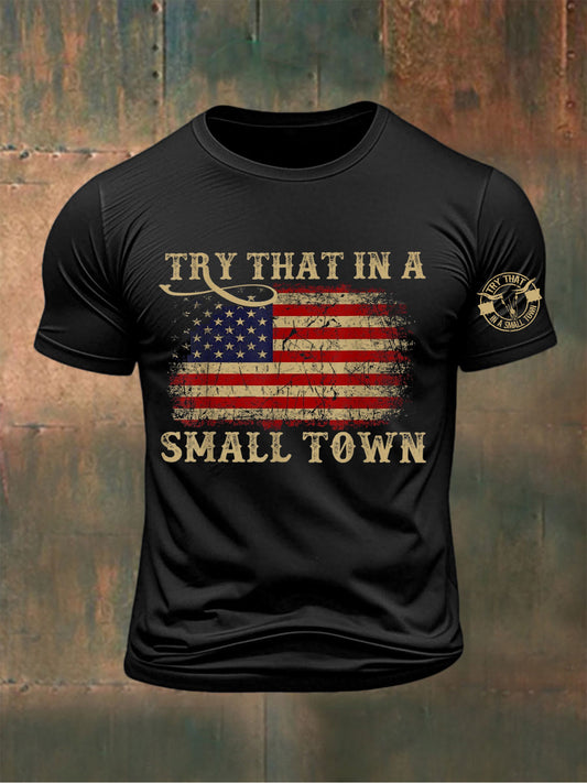 Men's Country Music Printed T-shirt