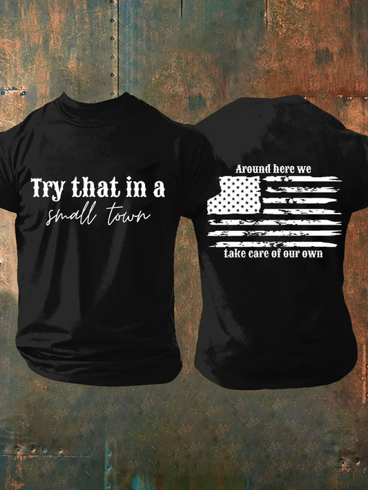 Men's Try That In A Small Town Short-sleeved T-shirt