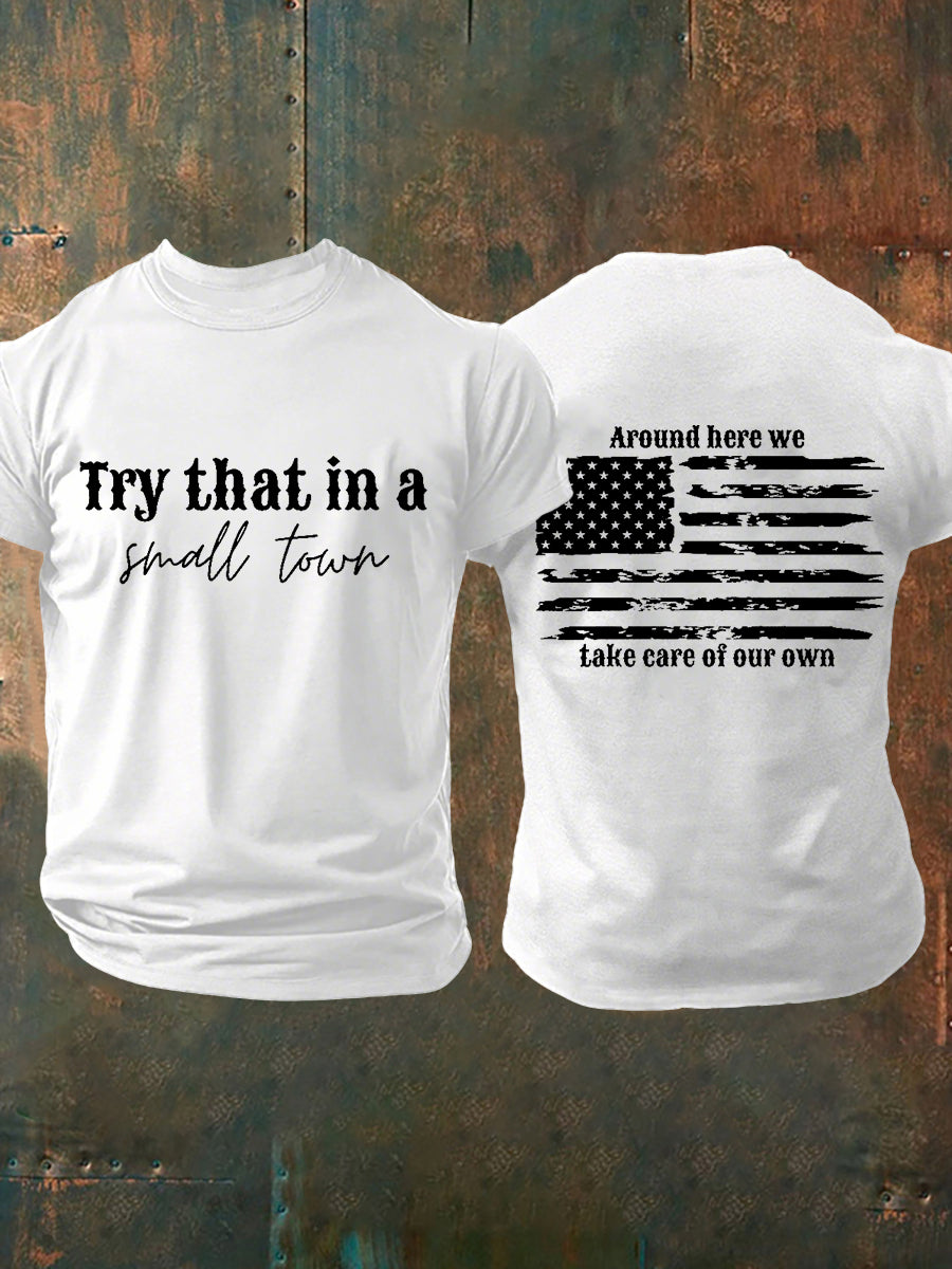Men's Try That In A Small Town Short-sleeved T-shirt