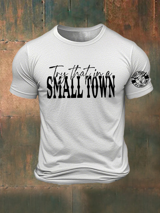 Men's Country Music Printed T-shirt