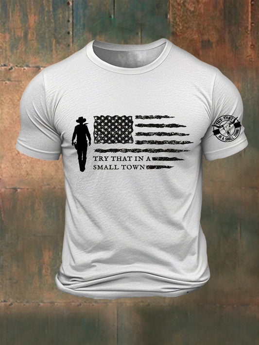 Men's Country Music Printed T-shirt