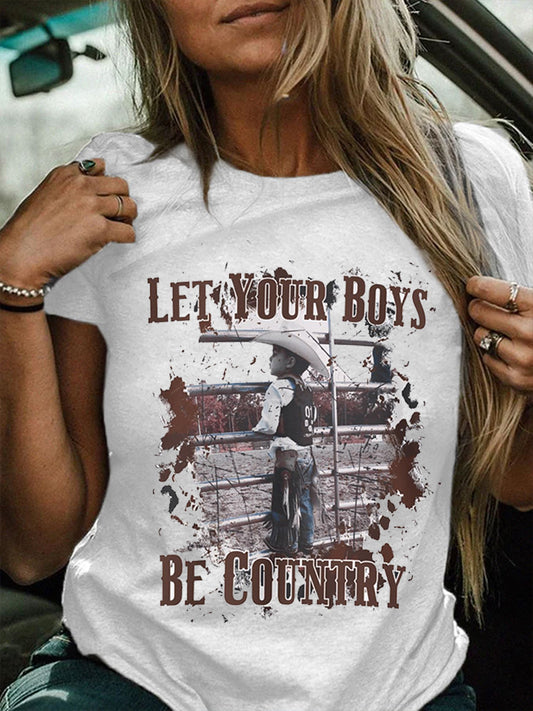 Women's Let Your Boys Be Country Short Sleeve T-Shirt