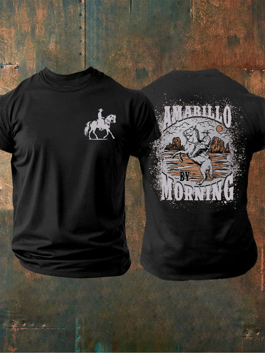 Men's Country Music Printed T-shirt