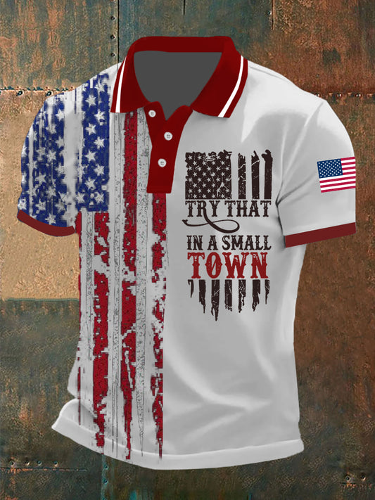 Men's Try That In A Small Town Short-sleeved Shirt