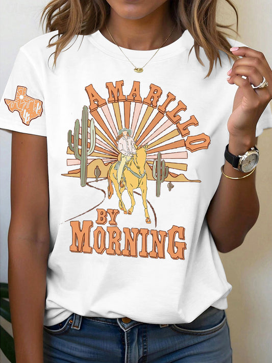 Men's Country Music Printed T-shirt
