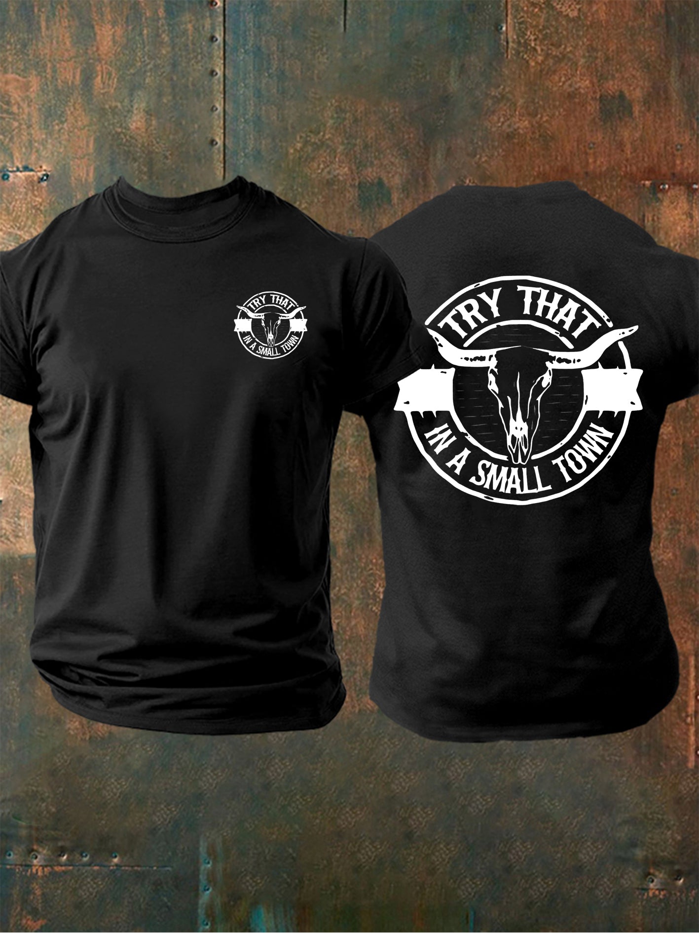 Men's Country Music Printed T-shirt