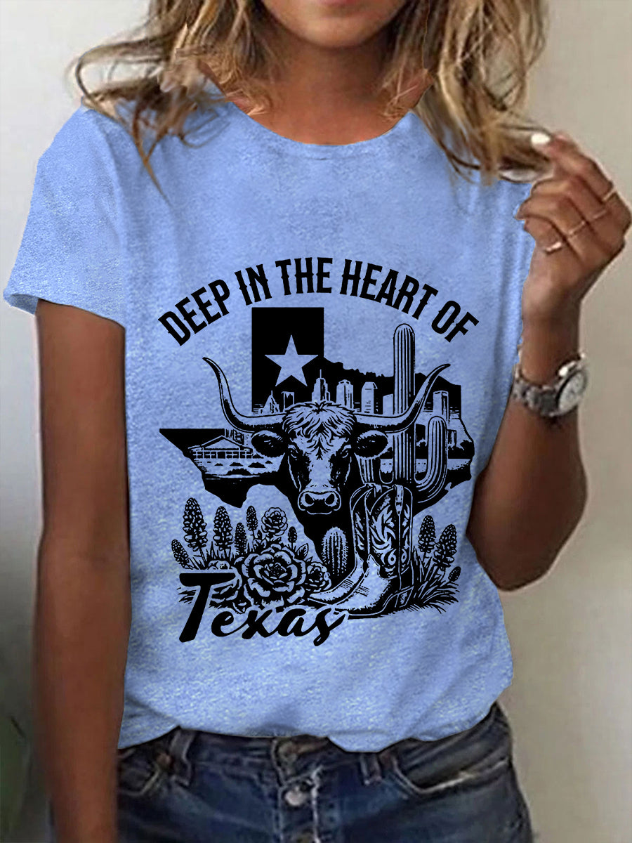 Women's Deep In The Heart Of Texas Short Sleeve T-shirt