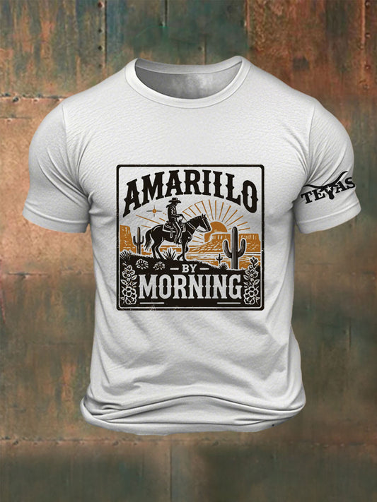 Men's Country Music Printed T-shirt
