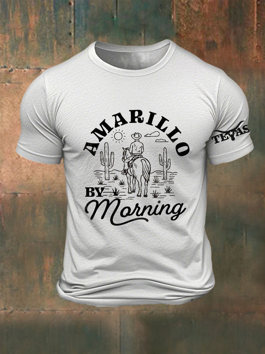Men's Country Music Printed T-shirt