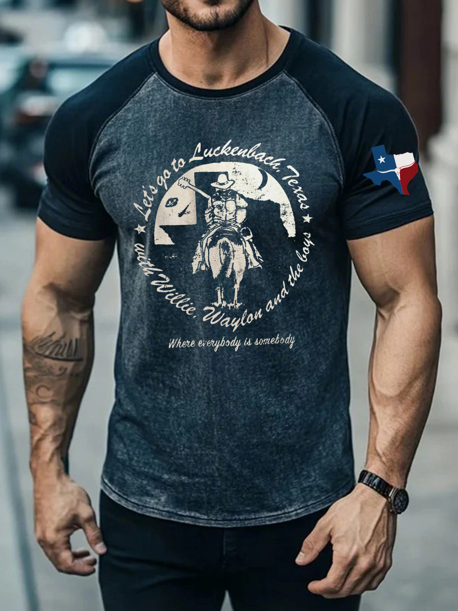 Men's Let's Go To The Texas Printed T-shirt