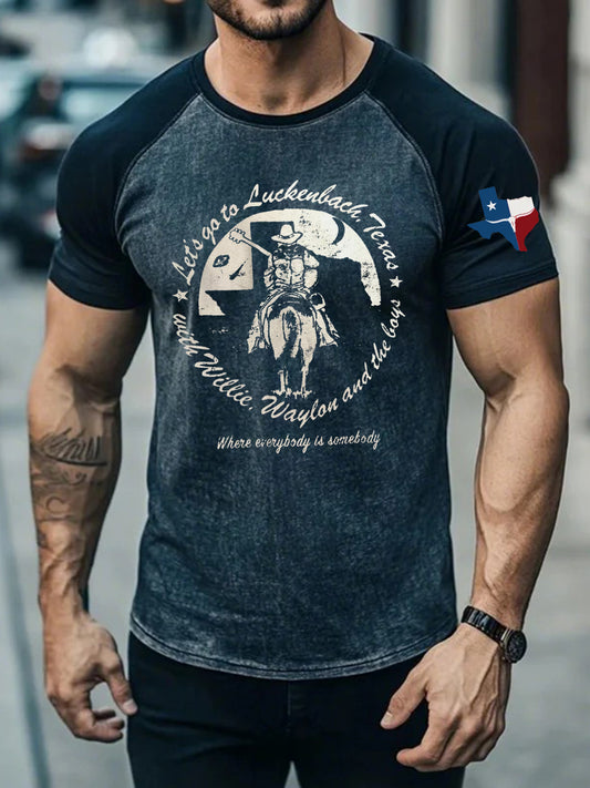Men's Let's Go To The Texas Printed T-shirt