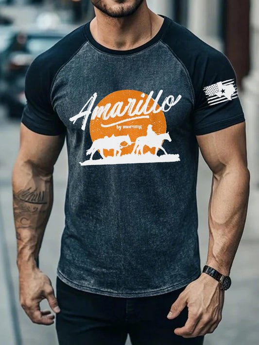 Men's Texas Amarillo By Morning Printed T-shirt