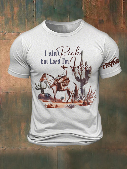 Men's Country Music Printed T-shirt