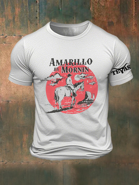 Men's Country Music Printed T-shirt