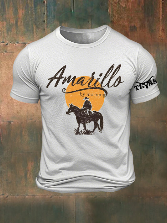 Men's Country Music Printed T-shirt