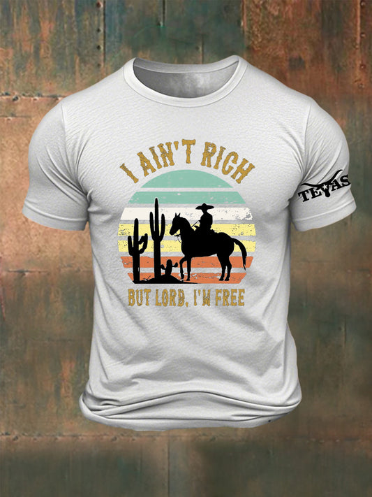 Men's Country Music Printed T-shirt