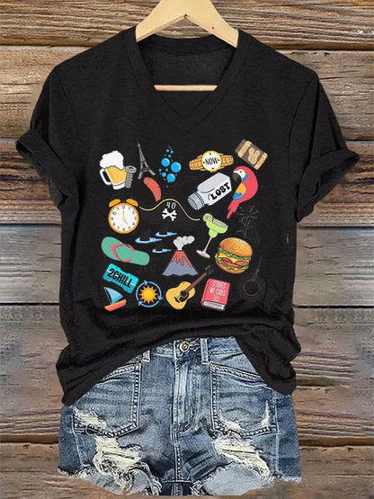 Women's Jimmy Buffett Day Iron On Short Sleeve T-Shirt
